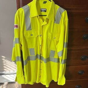 Lakeland Men's Neon Yellow Safety Shirt FR rated